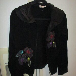 Figure libre rare artsy knit cardigan S applique